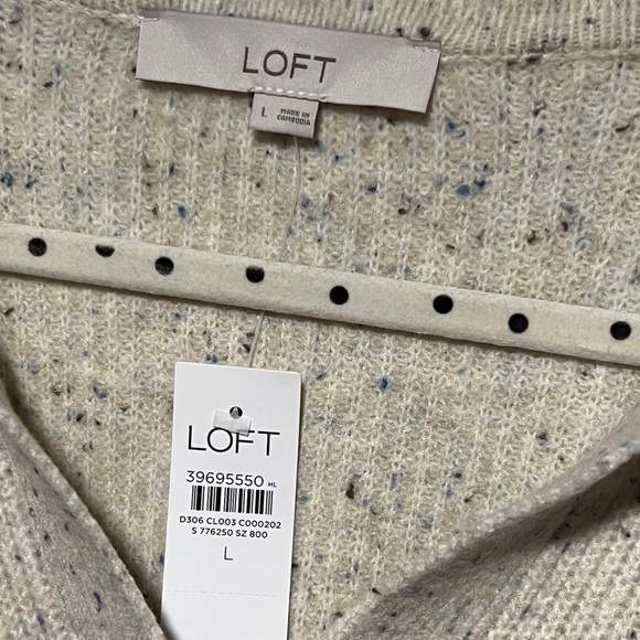 LOFT Flecked Ribbed Collared Sweater - Picture 4 of 6